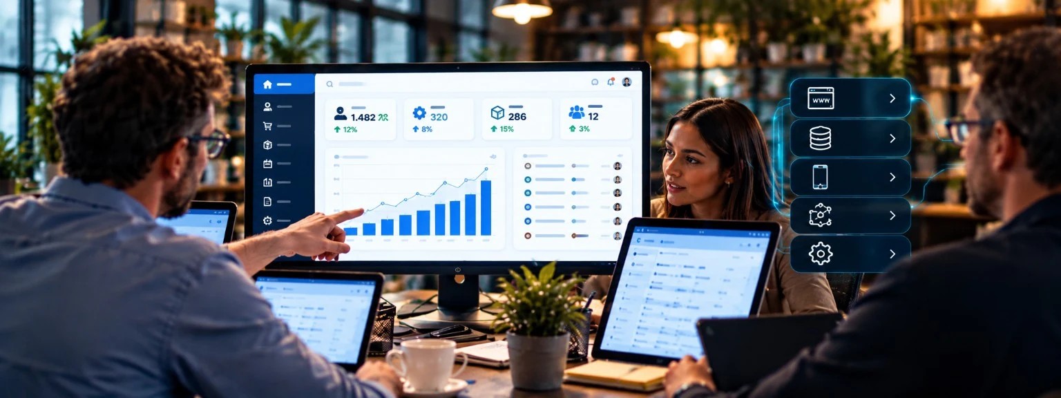 Panel tecnológico para gestión de negocios